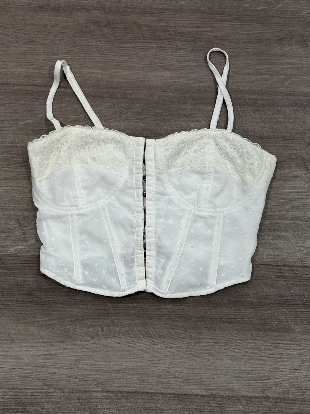 Pacsun white corset crop top